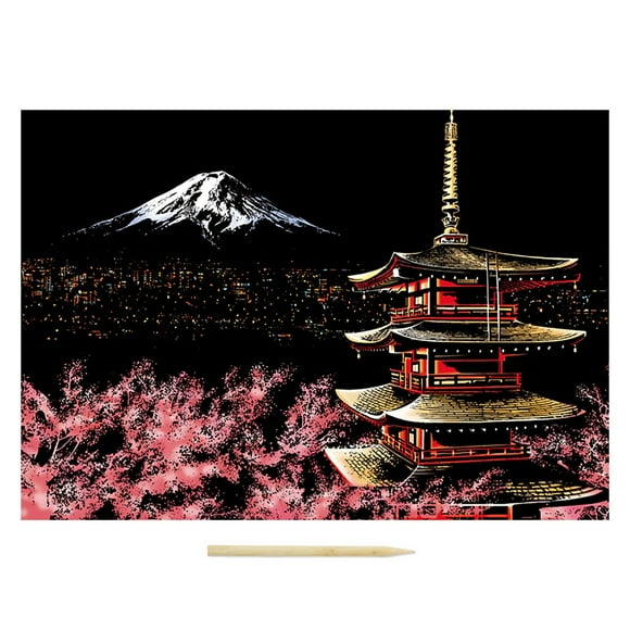 Nightscape Peinture à Gratter Unique DIY pour Adultes Enfants Dévoilement avec Chaque Ferme Livres pour Enfants d'Âge Préscolaire Jeux de Société pour Tout-Petits 1-2 Enfants Jeux Portatifs pour Tout-Petits Attrape-Animaux Apprentissage des Enfants