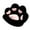 Black, variant on Back to School Savings! ESULOMP Bear's Paw Shape Plush Sofa Office Cushion Elastic Decoration 27.6"x21.7"