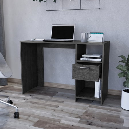 Computer Desk In Oak With Versatile And Practical Storage - 43.3 w X 17.38 d For Dynamic Office Operations Quality Particle Board Material Options Worksurface Efficient Use Construction