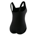 thumbnail image 2 of Speedo Women's Plus Solid Shirred Tank One Piece Swimsuit - Speedo Black, 24, 2 of 2
