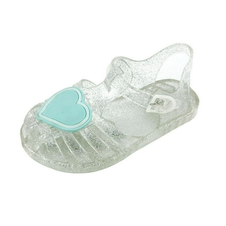 

Penkiiy Toddler Shoes Baby Girls Cute Fruit Jelly Colors Hollow Out Non-slip Soft Sole Beach Roman Sandals Cool Sandals for Kids 5Years White 2023 Summer Deal