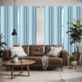 thumbnail image 2 of Ambesonne Nautical Window Curtains, Striped Pastel Toned, Each 28" W x 95" L, Sky and Dark Blue, 2 of 5