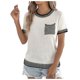 thumbnail image 3 of RKSTN T Shirts for Women Oversized Crewneck Short Sleeve Shirts Womens Casual Solid Plus Size Round Neck Loose Fits Comfy Tee Shirt with Chest Pocket Summer Clothes, 3 of 9