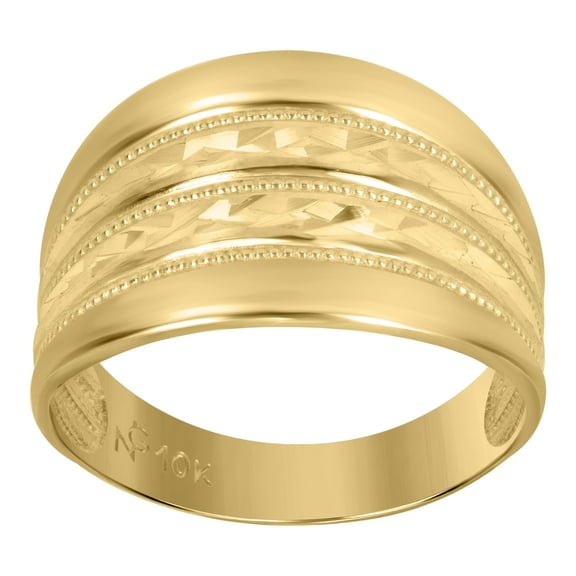 10kt 10k Yellow Gold Womens Fashion Rings