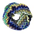 thumbnail image 1 of Peach Couture Knitted Chevron Multicolor Zigzag Infinity Loop Scarf Many Colors (One Size, Navy), 1 of 1