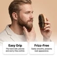 thumbnail image 4 of Beard Brush, Men Faux Boar Bristle Wood Handle Military Pocket Mustache Beard Grooming Comb Brush, 4 of 9