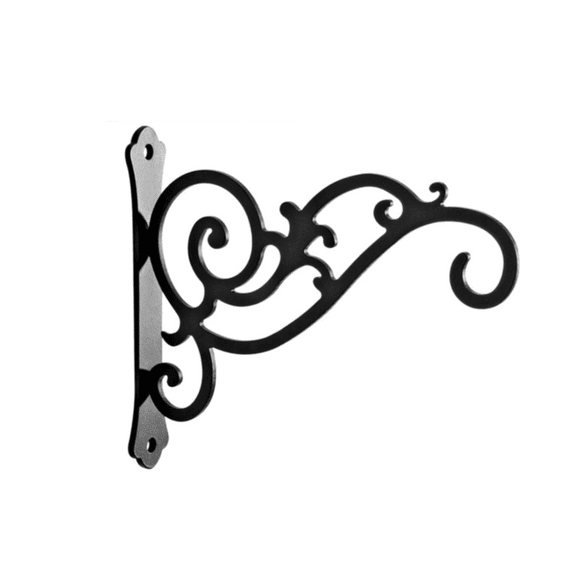 FURNIX Hanging Plant Bracket,Wall Hook Hanging Plant Brackets,Black Iron Plants Indoor/Outdoor Planter Hangers Hooks,for Hanging Lanterns,Bird Feeders,Wind Chimes,Planters