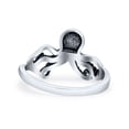 thumbnail image 3 of Octopus Handcrafted Trendy Fashion Oxidized Ring Band 925 Sterling Silver Size 10, 3 of 5