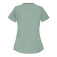 thumbnail image 3 of T-Shirt for Women Women's Solid Color Short Sleeve Workwear With Double Pockets Top, 3 of 3