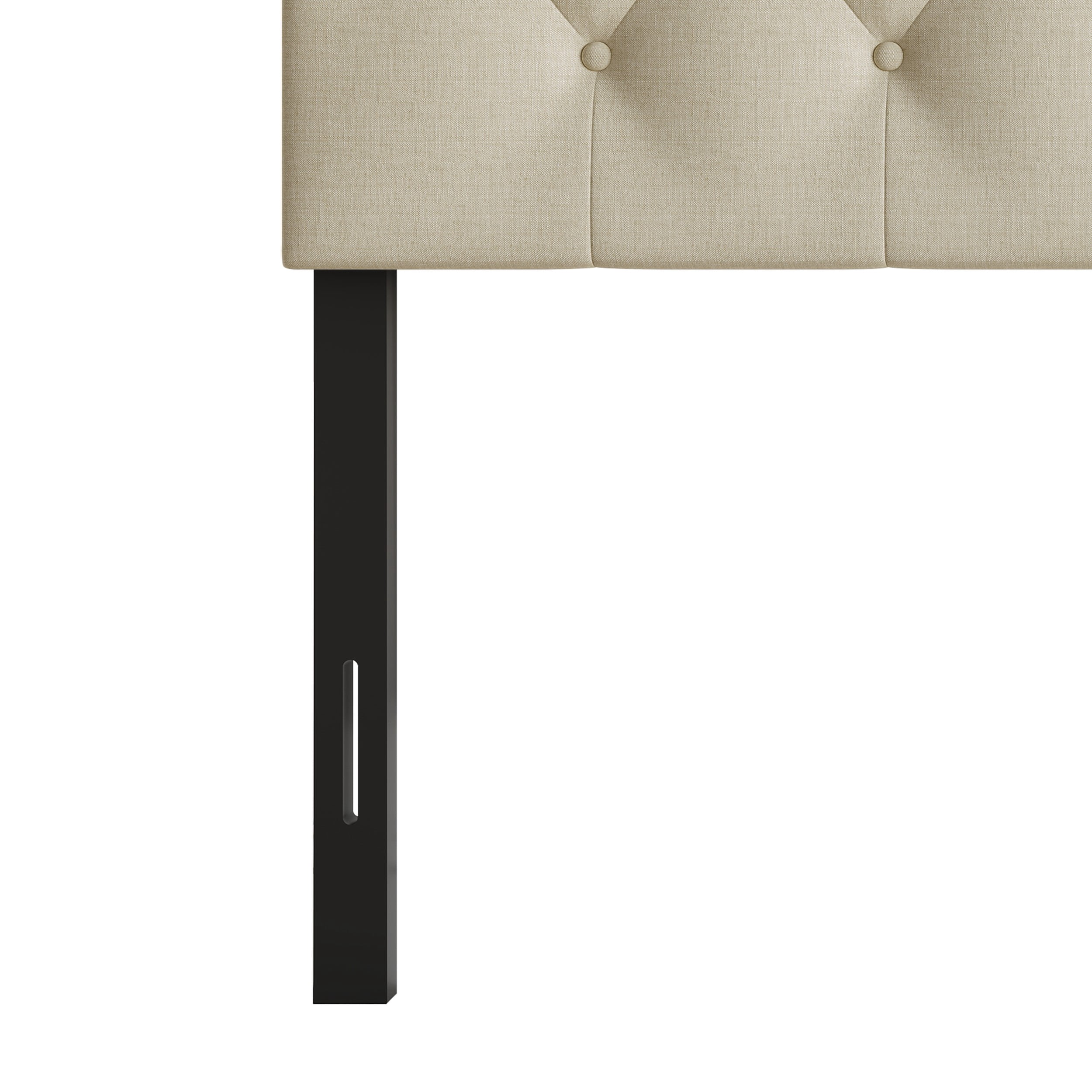 Home Design Gunnison Linen Upholstered Headboard with Button Tufted Design