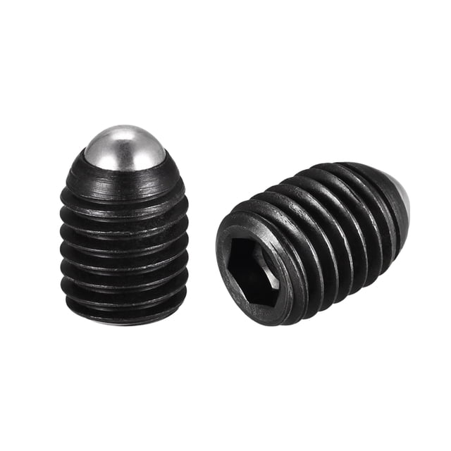 Unique Bargains Vis de Réglage de Point de Bille M12 x 16mm Haute Teneur en Carbone en Acier Métrique Ressort Hexagonal Douille Vis 2 Pack