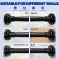thumbnail image 2 of SUNALLY Shower Curtain Rod, Adjustable 32-75 inch Spring Tension Curtain Rods for Bathroom, No Drilling Rustproof Non-Slip Stainless Steel Rod, Black, 2 of 7