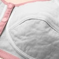 thumbnail image 6 of Women's Front Button Wireless Bra Plus Size Ribbed Cotton, Thin Breathable Vest Underwear, Soft Sleep Support Brassiere Easy Closure No Underwire, 6 of 6