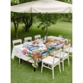 thumbnail image 3 of Easter Gnomes Bunnies Outdoor Tablecloth - 60x102 Inch Rectangle Dining Table Cover, Spring Easter Eggs Floral Leaves Waterproof Outdoor Table Cloth with Umbrella Hole & Zipper for Picnic/Patio/Party, 3 of 7