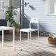 thumbnail image 4 of Yeshouse Sillas de comedor apilmoderno juego de 4, silla con patas de Metal y asiento de plástico ergon, resistente al agua, 4 of 7