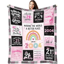 21st Birthday Gifts for Her, 21st Birthday Gifts for Women/Daughter, 21 Year Old Birthday Gifts for her, Gifts for 21st Birthday Female, 21st Birthday Gift Ideas Blanket