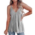 thumbnail image 2 of ibuvkizy Women's Summer Sexy Knit Tank Tops Loose Sleeveless Sweater Casual Sheer Ribbed Tops Tees, 2 of 8