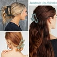 thumbnail image 4 of 3Pcs Hair Clips Rectangle Strong Hold Hair Claw Clips 3.3 inch Non-slip Matte Coated Hair Styling Accessories for Women and Girls Thick to Thin Hair (Set-2), 4 of 4
