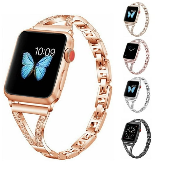 Wrist Band Compatible With Apple Watch Series 1 2 3 Women Stainless Metal Bracelet Band 38Mm 40Mm Iwatch Series 6/5/4/3/2/1 Se