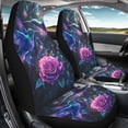 thumbnail image 4 of XYZCANDO Hummingbird Rose Pattern Car Seat Covers Set of 2 Decorative Front Seat Cover Automobile Seats SUV Front Seats, Durable Breathable Truck Van, 4 of 10