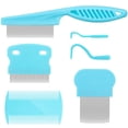 thumbnail image 2 of UYGDUY-Cat & Dog Grooming Set - Fine Tooth Comb for Removing Dandruff Flakes & Hair (Blue), 2 of 4