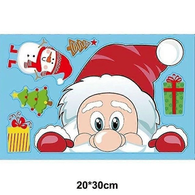pieza de pegatinas navideñas para ventanas 2022, pegatinas navideñas para pared, pegatinas para pared para habitación de niños, decoración de Año Nuevo 2023, decoración navideña para el hogar, 1 hoj