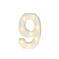 thumbnail image 1 of Naiovety Ceremonia de boda Aniversario Número en forma de luz Lámpara de números portátil con pilas Decoración de la fiesta del hotel de la oficina Kits de decoración para fiestas Número 9 Naiovety HA074859-10, 1 of 6