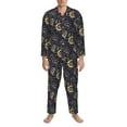 thumbnail image 3 of Sikiie Snake Sleep Mens Pajama Set, Soft Warm Long Sleeve Sleepwear, Cozy Button-Down Pjs for Men-Medium, 3 of 7