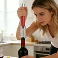 thumbnail image 3 of Ohmyroo Portable Needle Air Pressure Wine Opener Set Compact Bar Tool With Foil Cutter Vacuum Stopper And Pourer, 3 of 6