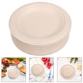 thumbnail image 1 of HOOWIFFY 50pcs Disposable Plates Heavy Duty Paper Dinnerware For Parties Events Festivals Dessert Cake Platters, 1 of 8