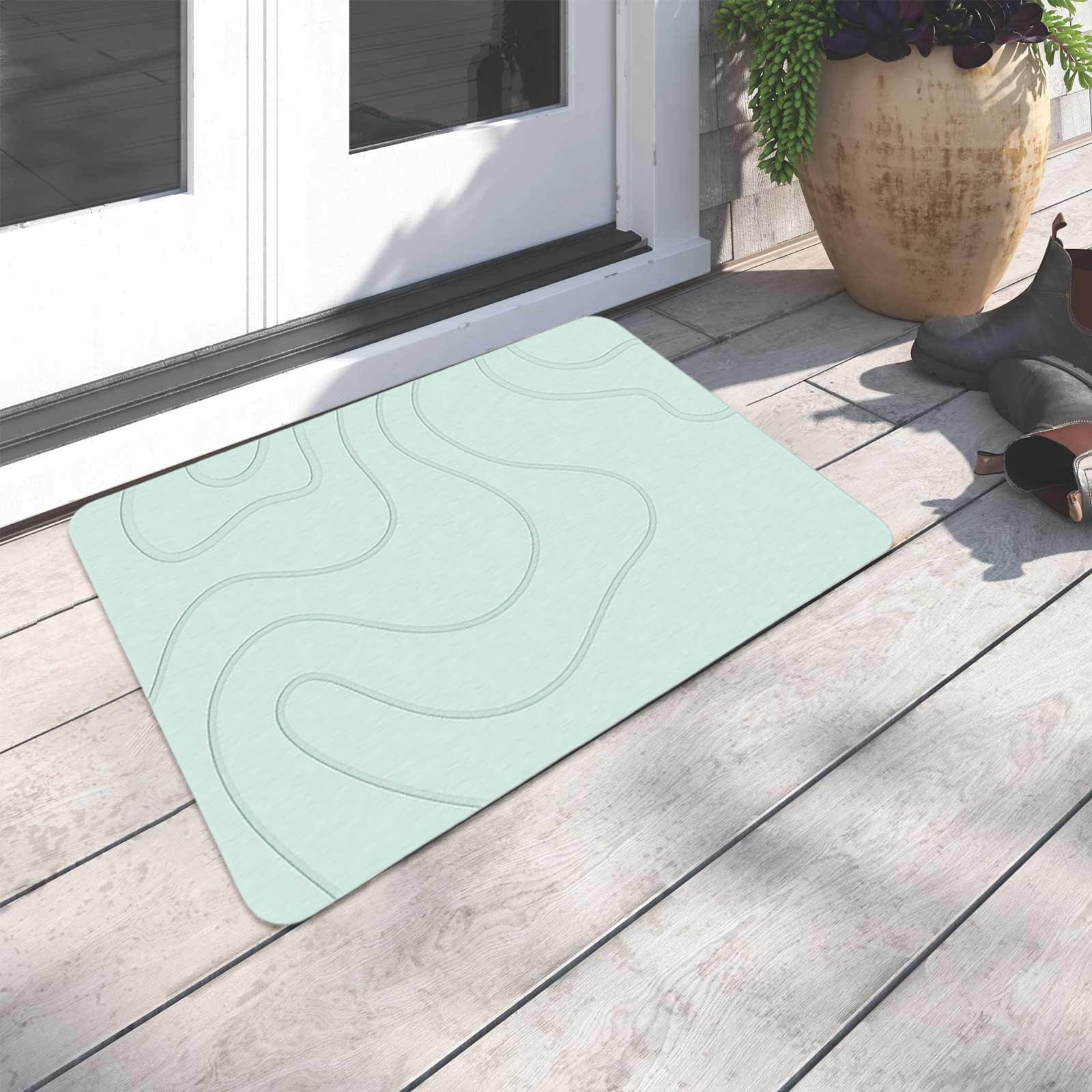 Diatomite Bath Mat - Super Absorbent Stone Shower Mat, Non- Quick Dry Bathroom Floor Mat - Eco-Friendly Diatomaceous Earth Design