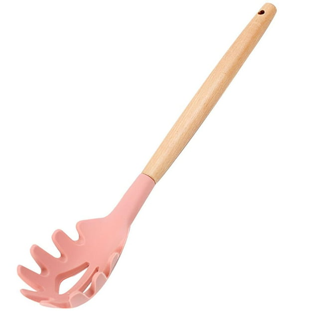 13pcs Kitchenware Set Silicone Pink Household Cooking Utensil Shovel Ladle Spatula Eggbeater Brush with Wooden Handle Storage Container