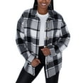 thumbnail image 2 of Women's Gameday Couture Gray Chicago Bears  Fieldside Fun Plaid Button-Up Overshirt, 2 of 3