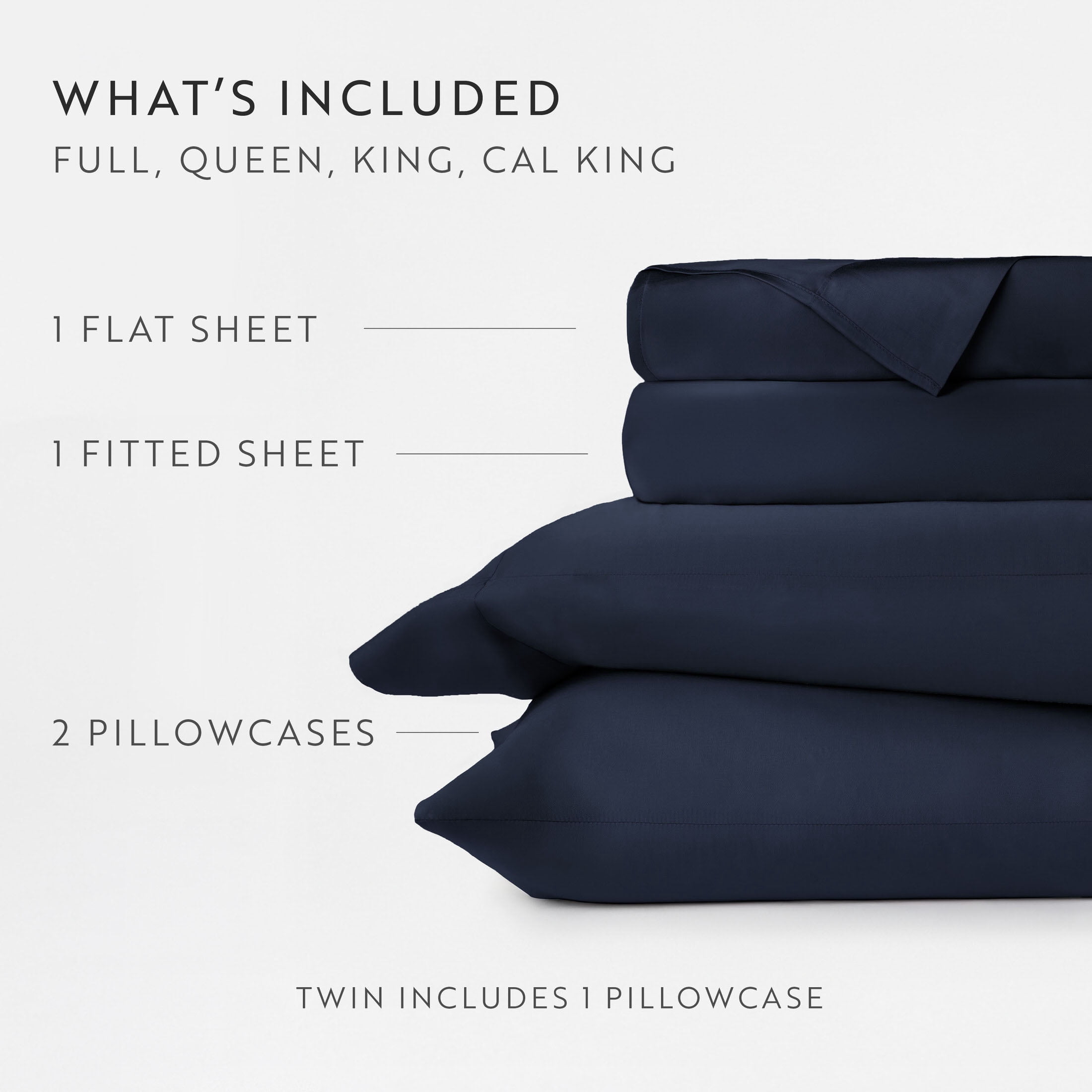 Noble Linens Rayon from Bamboo 4 Piece Luxury Bed Sheet Set, Navy, California King