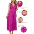 thumbnail image 3 of Camisón ALCEA ROSEA para mujer, satén y seda, encaje, rosa XL, 3 of 6