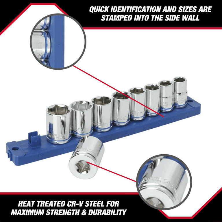 Hyper Tough 21-Piece 1/2 Inch Drive Ratchet and Socket Set with