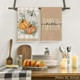 thumbnail image 2 of luyaa Hello Pumpkin Eucalyptus Leaves Fall Kitchen Towels Dish Towels, 18x26 Inch Autumn Thanksgiving Harvest Tea Hand Towel Set of 2, 2 of 6