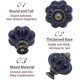 thumbnail image 4 of 12 pomos de cerámica vintage para gabinete con diseño de calabaza azul marino, tiradores de cajón vintage y, 4 of 5