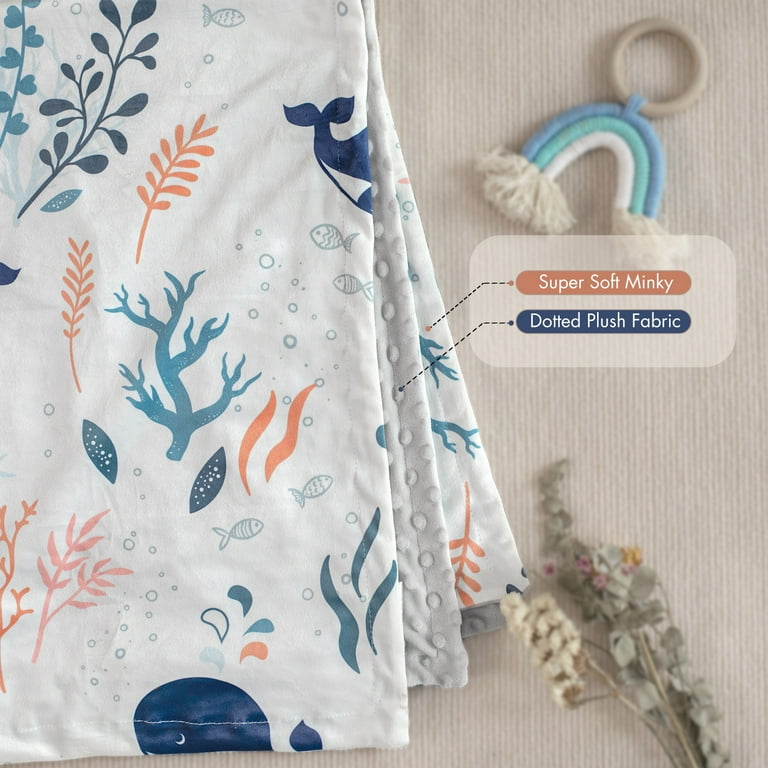 Blue whale baby blanket new arrivals