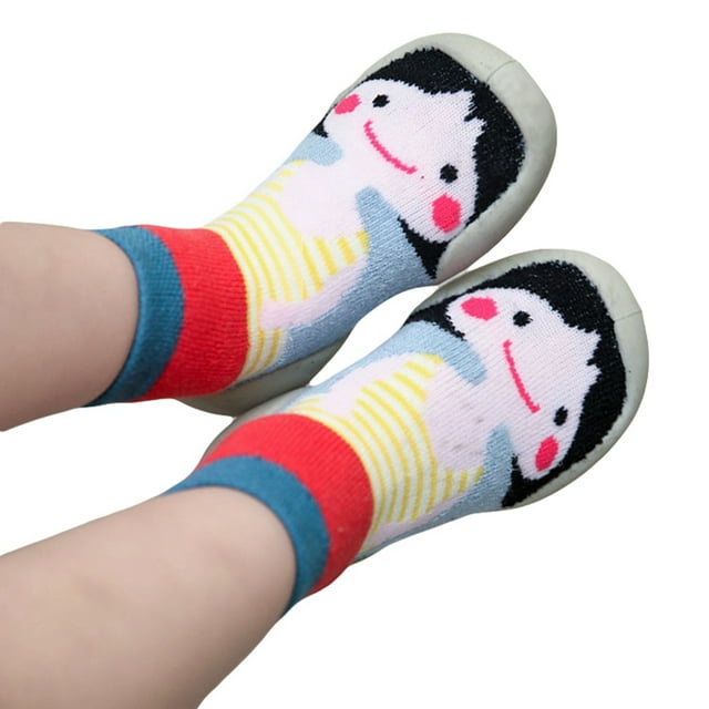 SUNSIOM Petites Filles Garçons Cartoon Chaussettes Automne Hiver Anti-Dérapant à Motifs Chaussures de Vacances
