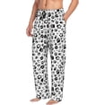 thumbnail image 3 of Kdxio Black Footprints Print Men's Sleep Pajama Pant Lounge Pants with Pockets, 3 of 8