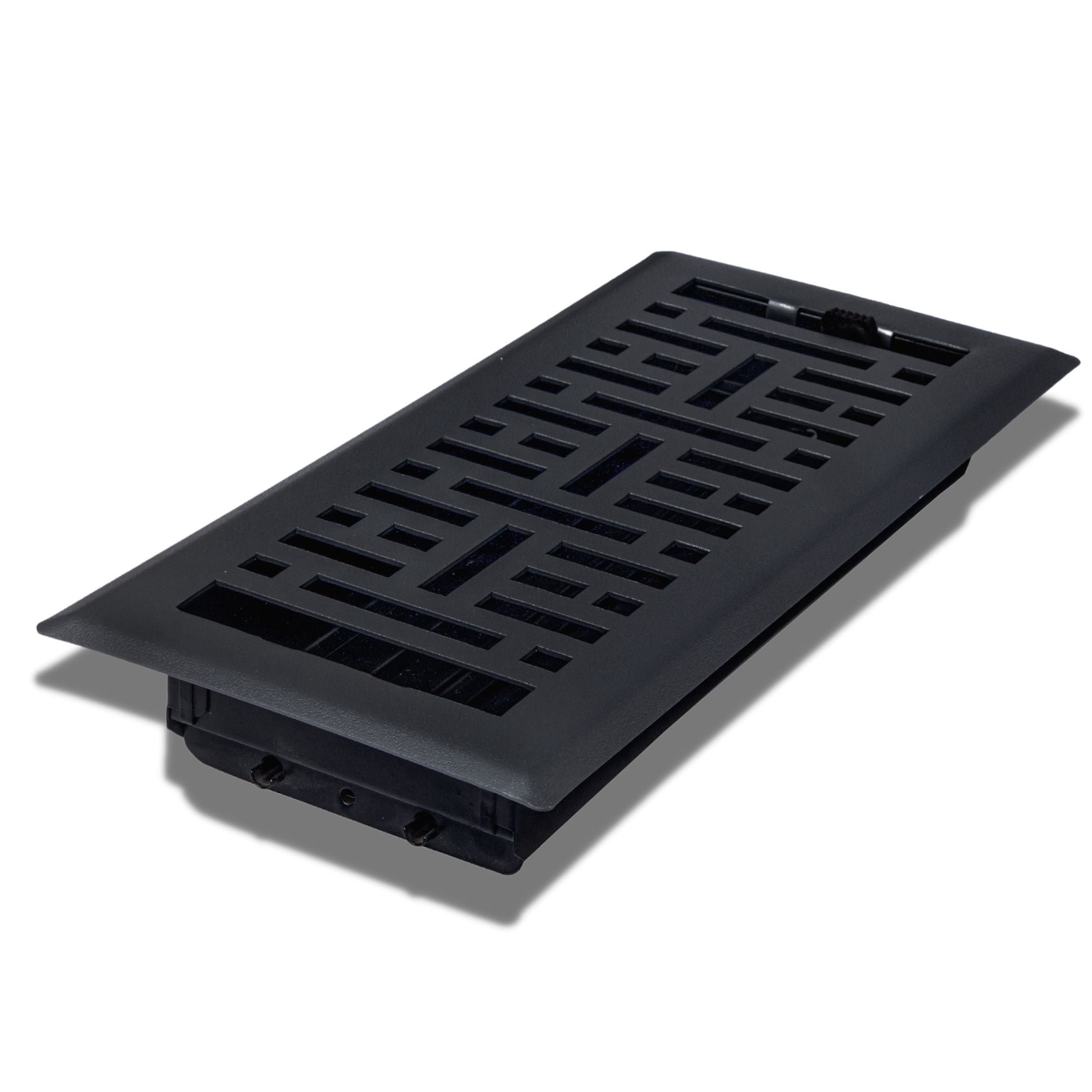 Sierra Grates Metro Floor Register 4 inch X 14 inch Cast Iron Black