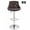 Brown, variant on LiteHaven Bar Stools Set of 2 Bar Stools Swivel Stool Height Adjustable Bar Chairs with Back PU Leather Swivel Bar Stool Kitchen Counter Stools Dining Chairs Black