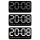 thumbnail image 4 of Injueey Reloj despertador doble ABS con activación de sonido inteligente, retroiluminación y visualización de fecha, reloj de pared Digital Decoración del hogar Estilo 2, 4 of 6