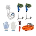 thumbnail image 3 of Adjust Tree/Pole Climbing Spike Set, 2 Gear Safety Belt Rope Lanyard with Carabiner, 3 of 19