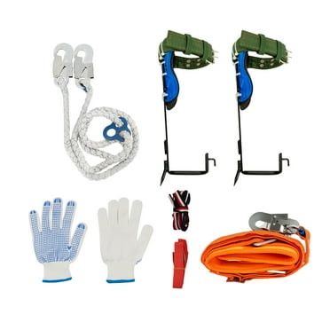 YIYIBYUS Tree Climbing Spike Set Tree Climbing Tool with Safety Belt 100kg Load Adjustable Tree Climbing Gear Set for Logging Fruit Picking, Indoor Outdoor Rock Climbing