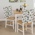 thumbnail image 5 of Vintage Farmhouse Ocean Dining Chair Back Cover Only, Country Nautical Grey Sea Ships Castles Map Set of 6 Chair Back Covers, Removable Washable for Dining Room, Banquet & Holiday Decoration, 5 of 9