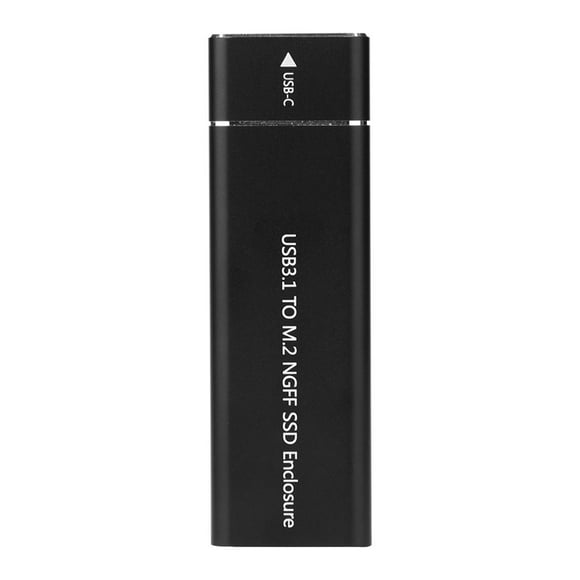 TFixol USB 3.1 to M.2 NGFF SSD Enclosure M.2 B Key NGFF SATA for Type C Adapter Case (Black)