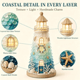 thumbnail image 3 of DIY Lighted Sea Glass-Style Lighthouse Kit Collection, DIY Sea Glass Lighthouse Kit with Pieces & Guide, Adults Craft Kit, Handmade Ocean Beach Decor Gift for Craft Lovers, 3 of 8