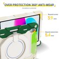 thumbnail image 3 of FJLBDE Case for iPad (A16) 11th/10th Generation 11 inch/10.9 inch 2025/2022 with 360 Kickstand, Shoulder Strap Carrying Protective Cover, Multicolor Green, 3 of 6
